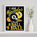 Ver imagem 1 de Quadro Decorativo Poster Bilhar Sinuca 24x18cm - com Vidro:madeira Branca