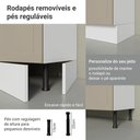 Ver imagem 4 de Cozinha Completa Vik 9 Portas 3 Gavetas MDP 270cm Branco e Crema