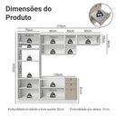 Ver mais imagens de Cozinha Completa Vik 9 Portas 3 Gavetas MDP 270cm Branco e Crema