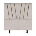Ver imagem 2 de Cabeceira Casal Box de Cama Estofada 140 Cm Lile Corino Bege