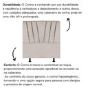 Ver imagem 5 de Cabeceira Casal Box de Cama Estofada 140 Cm Lile Corino Bege