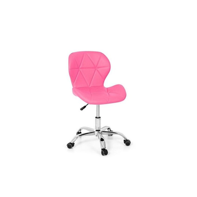 Cadeira Office Eiffel Slim Base Giratória - Rosa