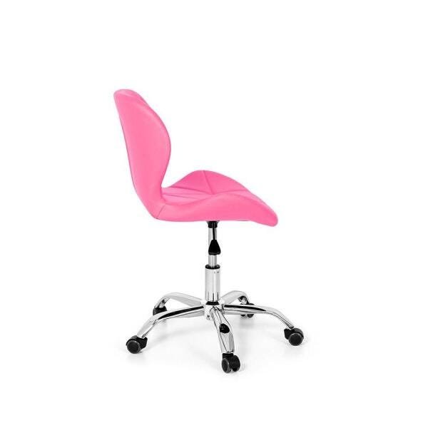 Cadeira Office Eiffel Slim Base Giratória - Rosa - 3