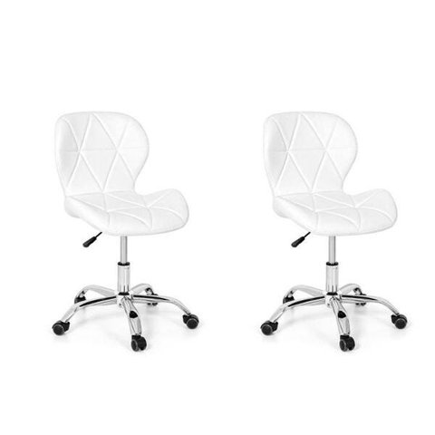 Conjunto 2 Cadeiras Office Eiffel Slim Base Giratória