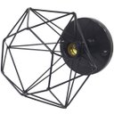 Ver imagem 3 de 4 Lustres Teto Plafon Industrial Aramado Diamante Retrô Luminária Sobrepor Vintage Preto