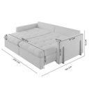 Ver imagem 4 de Sofá Cama 3 Lugares Retrátil Reclinável 200cm Linho com Molas Ensacadas Atena Yescasa