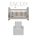 Ver imagem 2 de Berço Com Colchão E Poltrona De Amamentação Olaf Multimóveis Mp4093 Branco Branco