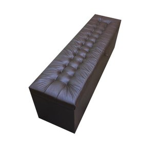 Puff Baú Decorativo - 1,20cm - Marrom Corino