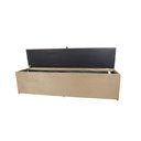 Ver imagem 2 de Puff Baú Decorativo - 1,20cm - Bege Claro em Suede