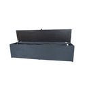 Ver imagem 2 de Puff Baú Decorativo - 1,20cm - Cinza Chumbo Suede