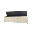 Ver imagem 2 de Puff Baú Decorativo - 1,20cm - Creme Suede Amassado