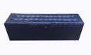 Ver imagem 2 de Recamier Puff Baú Beira de Cama Box Padrão 138cm - Azul Marinho Corino