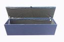 Ver imagem 3 de Recamier Puff Baú Beira de Cama Box Padrão 138cm - Azul Marinho Corino