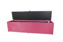 Ver imagem 2 de Recamier Puff Baú Beira de Cama Box Padrão 1,38cm - Rosa-choque
