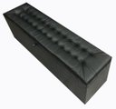 Ver imagem 1 de Puff Baú Decorativo - 1,20 Cm - Preto Corino
