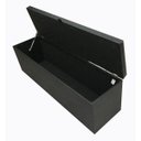 Ver imagem 3 de Puff Baú Decorativo - 1,20 Cm - Preto Corino