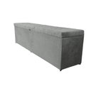 Ver imagem 1 de Recamier Puff Baú Calçadeira de Cama Queen Size - 1,60cm - Cinza