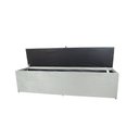 Ver imagem 2 de Recamier Puff Baú Calçadeira para Cama Queen Size 1,60cm - Cinza-claro