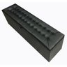 Recamier Puff Baú Calçadeira - Queen Size - 1,60cm - Preto-corino - 1