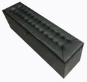 Ver imagem 1 de Recamier Puff Baú Calçadeira - Queen Size - 1,60cm - Preto-corino