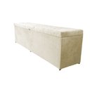 Ver imagem 1 de Recamier Puff Baú Calçadeira - Queen Size - 1,60cm - Creme