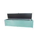 Ver imagem 2 de Recamier Puff Baú Calçadeira - Queen Size - 1,60cm - Azul Tiffany