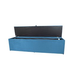 Recamier Puff Baú Calçadeira - Queen Size - 1,60cm - Azul Aço - 2