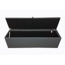 Ver imagem 3 de Recamier Puff Baú Calçadeira - Queen Size - 1,60cm - Cinza-corino