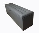 Ver imagem 1 de Recamier Puff Baú Beira de Cama Box Padrão - Cinza-corino