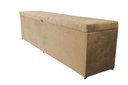 Ver imagem 1 de Recamier Puff Baú Calçadeira - Queen Size - 1,60cm - Bege Escuro