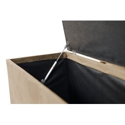 Recamier Puff Baú Calçadeira - Queen Size - 1,60cm - Bege Escuro - 3