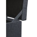 Ver imagem 3 de Puff Baú Estofado em Suede 1 Lugar Quadrado - Cinza Chumbo