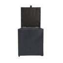 Ver imagem 4 de Puff Baú Estofado em Suede 1 Lugar Quadrado - Cinza Chumbo