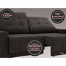 Sofá 3 Lugares Net Logan Assento Retrátil e Reclinável Chocolate 2,09M (L) - 5