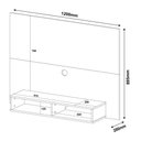 Ver imagem 6 de Painel Flash para Tv 50'' Flash Cinamomo/off White Artely