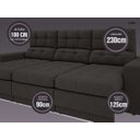 Ver imagem 3 de Sofá 4 Lugares Net Jobim Assento Retrátil e Reclinável 2,30m (L)