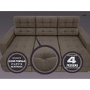 Ver imagem 5 de Sofá 4 Lugares Net Jobim Assento Retrátil e Reclinável 2,30m (L)