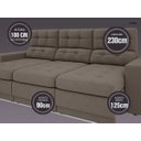 Ver imagem 3 de Sofá 4 Lugares Net Jobim Assento Retrátil e Reclinável 2,30m (L)