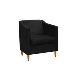 Poltrona Decorativa Tila Sala Recepção Escritório - Lobo Shopp:preto - 1