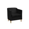 Poltrona Decorativa Tila Sala Recepção Escritório - Lobo Shopp:preto - 1