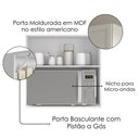 Ver imagem 4 de Armario Aereo Nicho Microondas 80 Cm Unna Branco Poliman