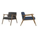 Ver imagem 2 de Kit 2 Poltronas Decorativas Madeira Maciça Assento com Persintas Elásticas Ravena