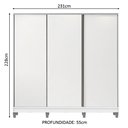 Ver imagem 5 de Guarda Roupa Casal 100% Mdf Madesa Royale 3 Portas de Correr com Pés