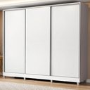 Ver imagem 1 de Guarda Roupa Casal 100% Mdf Madesa Royale 3 Portas de Correr com Pés