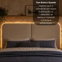 Ver mais imagens de Cabeceira Modulada King 200 cm Organica com LED Linho Bege Vconcept