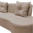 Ver mais imagens de Sofá 3 Lugares Orgânico Curvo Madrid 180cm Veludo Bege