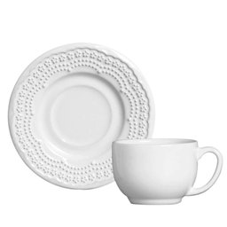 Jogo de Jantar 30 Peças Branco Cerâmica Madeleine Porto Brasil - 6