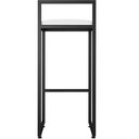 Ver mais imagens de Kit 02 Banquetas Alta Para Cozinha Sala De Jantar Hanna L02 Preto Corano Branco - Lyam Decor