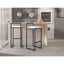 Ver imagem 2 de Kit 02 Banquetas Alta Para Cozinha Sala De Jantar Hanna L02 Preto Corano Branco - Lyam Decor