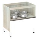 Ver imagem 2 de Balcão Sem Tampo 80cm Misto Basculante Luci Legno Crem e Branco